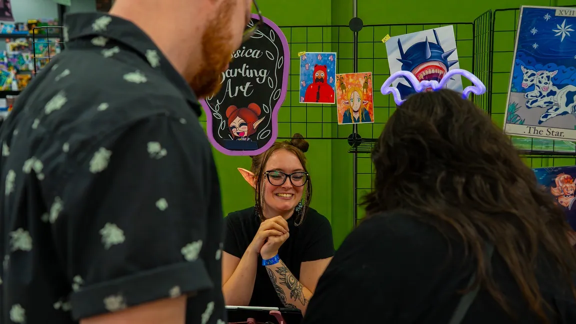 Art booth at The Summoning